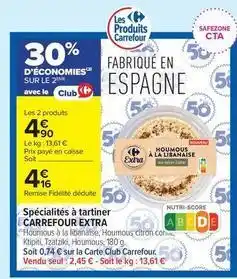 Carrefour Contact Carrefour - spécialités à tartiner offre