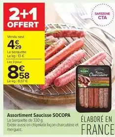 Carrefour Contact Socopa - assortiment saucisse offre