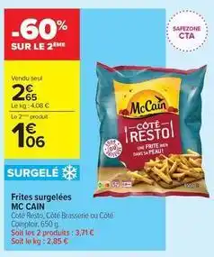 Carrefour Contact Mccain - frites surgelées offre