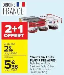 Carrefour Market Yaourts aux fruits offre