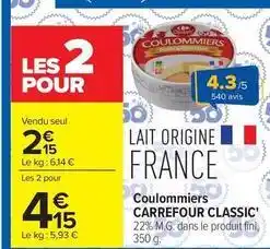 Carrefour Market Carrefour - coulommiers classic' offre