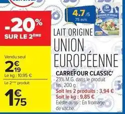Carrefour Market Carrefour - lait offre