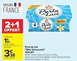 Carrefour Market Yoplait - perle de lait offre découverte offre