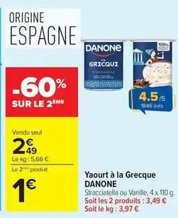 Carrefour Market Danone - yaourt à la grecque offre