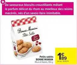 Carrefour Bonne maman - petits sablés offre