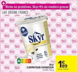 Carrefour Carrefour - skyr vanille offre