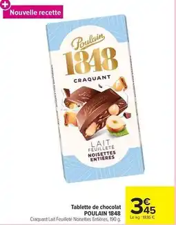 Carrefour Poulain - tablette de chocolat offre