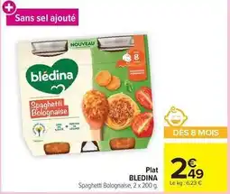 Carrefour Blédina - plat offre