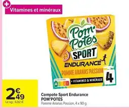 Carrefour Pom'potes - compote sport endurance offre