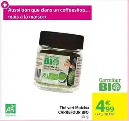 Carrefour Carrefour - thé vert matcha bio offre