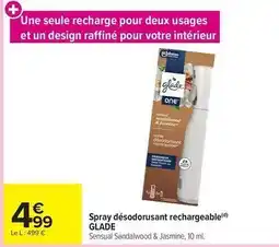 Carrefour Glade - spray désodorisant rechargeable offre