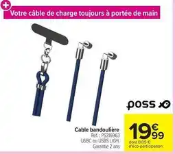Carrefour Cable bandoulière offre