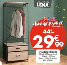 La Foir'Fouille Penderie 2 tiroirs offre