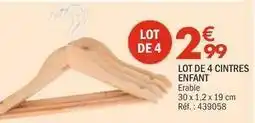 La Foir'Fouille Lot de 4 cintres enfant offre