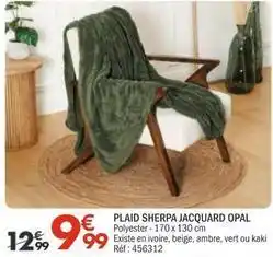 La Foir'Fouille Plaid sherpa jacquard opal offre