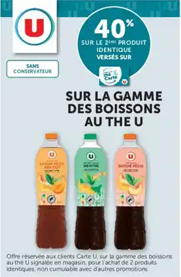Hyper U Au the u sur la gamme des boissons offre