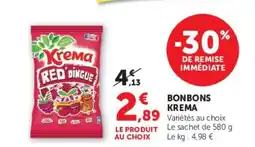 Hyper U KREMA Bonbons offre
