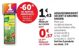 Hyper U Knorr assaisonnemnt Secret d'Aromes offre