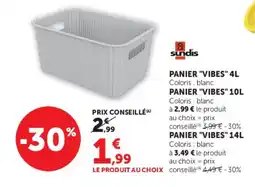 Hyper U sundis PANIER "VIBES" offre