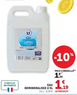 Hyper U U EAU DEMINERALISEE offre