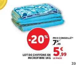 Hyper U LOT DE CHIFFONS EN MICROFIBRE offre