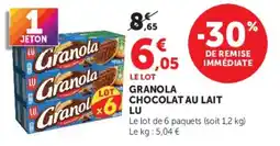 Hyper U LU Granola Chocolat au lait offre