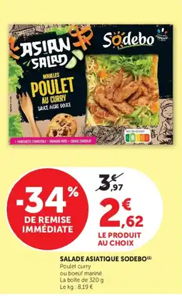 Hyper U Sodebo Salade asiatique offre