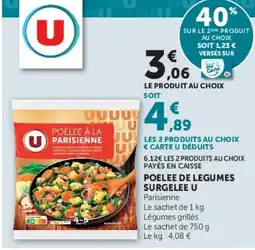 Hyper U POELEE DE LEGUMES SURGELEE U offre