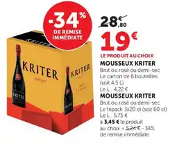 Hyper U KRITER Mousseux offre