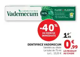 Hyper U Vademecum DENTIFRICE offre