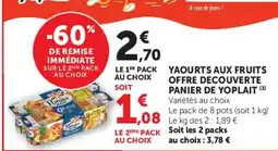 Hyper U Yoplait Yaourts aux fruits offre