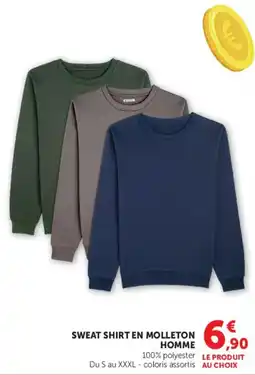 Hyper U SWEAT SHIRT EN MOLLETON HOMME offre