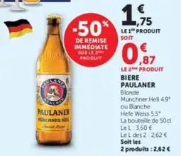 U Express PAULANER BIÈRE offre