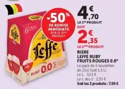 U Express Leffe Bière Leffe Ruby Fruits Rouges 0.0° offre