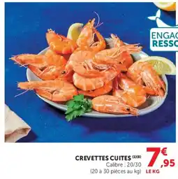 Hyper U CREVETTES CUITES offre