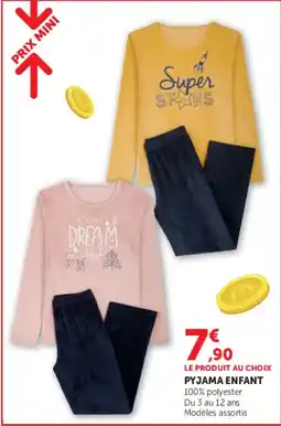 Hyper U PYJAMA ENFANT offre