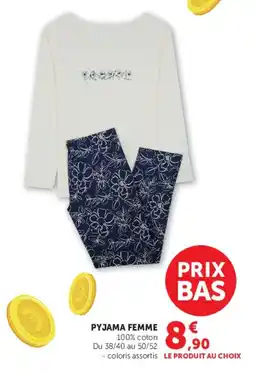 Hyper U PYJAMA FEMME offre