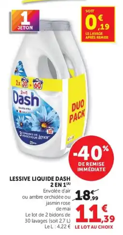 Hyper U Dash Lessive liquide offre