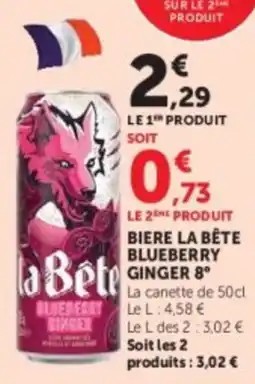 U Express La Bête Bière Blueberry Ginger offre