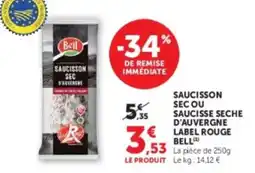 U Express Bell Saucisson sec ou saucisse sèche d'Auvergne offre