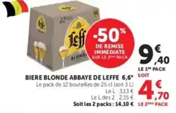U Express Leffe Bière blonde abbaye offre