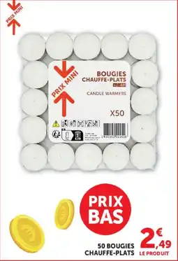 Hyper U BOUGIES CHAUFFE-PLATS offre