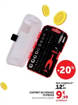 Hyper U COFFRET DE VISSAGE 73 PIECES offre