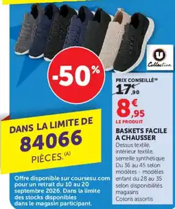 Hyper U U Collection Baskets Facile A Chausser offre