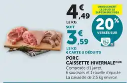 Hyper U PORC CAISSETTE HIVERNALE offre