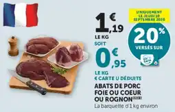 Hyper U ABATS DE PORC offre