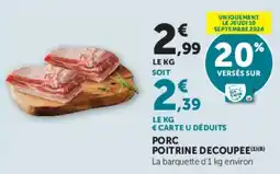 Hyper U PORC POITRINE DECOUPEE offre