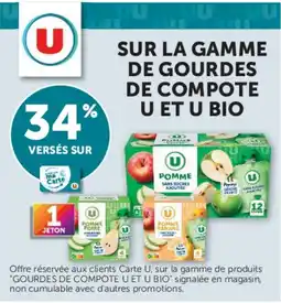 Hyper U U sur la gamme de gourdes de compote offre