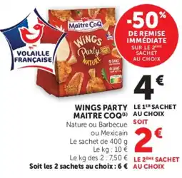 Hyper U Maitre CoQ Wings Party offre