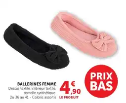 Hyper U BALLERINES FEMME offre